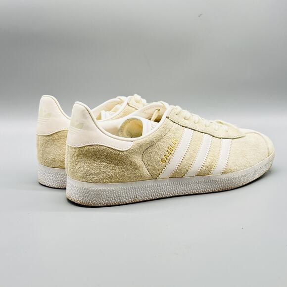Adidas Originals Shoes Womens 6.5 Beige Suede Gazelle Classic Low Top Sneakers - Picture 8 of 13